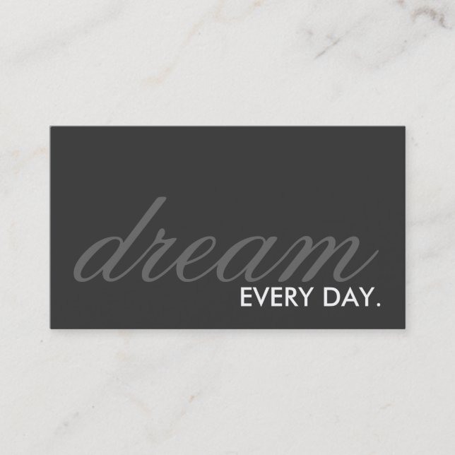 dream every day. (colour customisable) business card (Front)