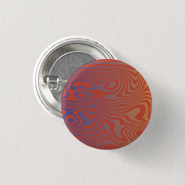 Dream Flow l Abstract Trippy Pattern - No. 01 3 Cm Round Badge (Front & Back)
