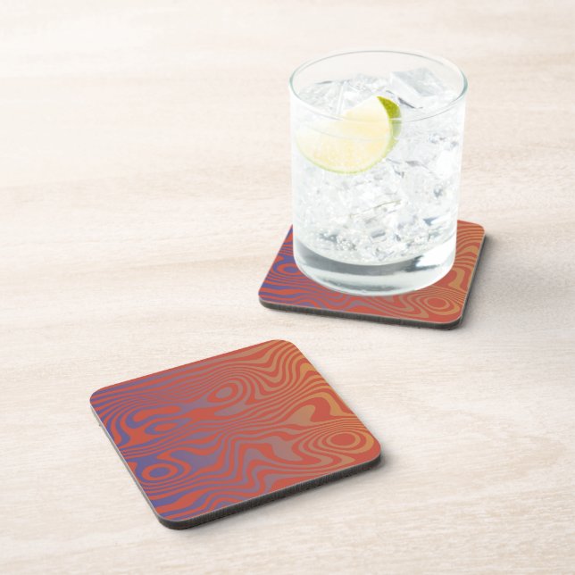 Dream Flow l Abstract Trippy Pattern - No. 01 Coaster (Right Side)