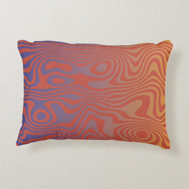 Dream Flow l Abstract Trippy Pattern - No. 01 Decorative Cushion (Back)