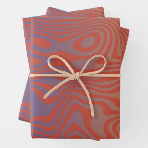 Dream Flow l Abstract Trippy Pattern - No. 01 Wrapping Paper Sheet