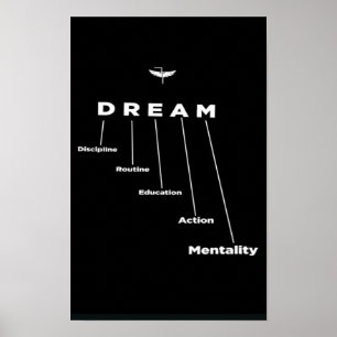 DREAM, gift for enterprenures, motivational Poster