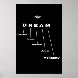 DREAM, gift for enterprenures, motivational Poster