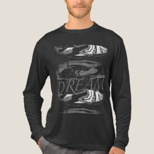 "Dream" Grey White Inspirational Abstract Design Tri-Blend Shirt