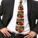 Dream Hearts A' Fallen Neck Tie<br><div class="desc">Three Heart symbols,  glittering in a black,  and gold,  crystallised texture,  with gliztzy-red,  displayed against,  wooden-like panels,  in burnished-gold and grey-which shines thru with,  Dreamlike transparency.</div>