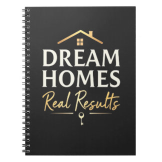 Dream Homes Real Results Realtor Professional Gift Notebook