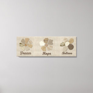 Dream, Hope, Believe Inspirational Collage Canvas Print
