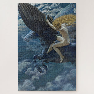 “Dream Idyll - A Valkyrie” by Edward Robert Hughes Jigsaw Puzzle