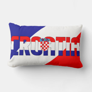 Dream in Colour with the Croatia Flag Lumbar Cushion