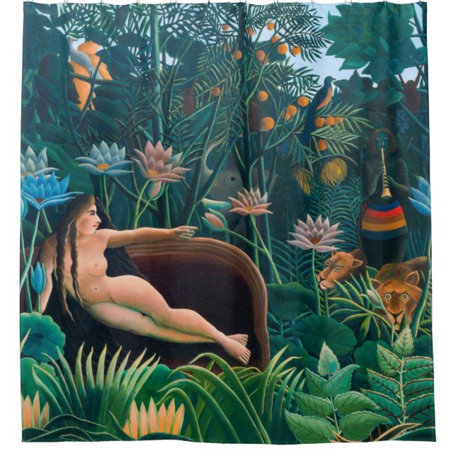 Dream in Exotic Jungle Forest Shower Curtain (Front)