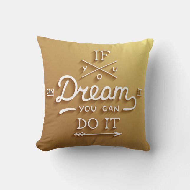 Dream Inspire Motivate Cushion (Front)