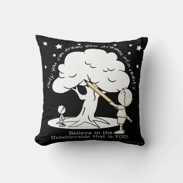 Dream Into Reality-Little Boy, Big Dreams Logo Cushion (Front)