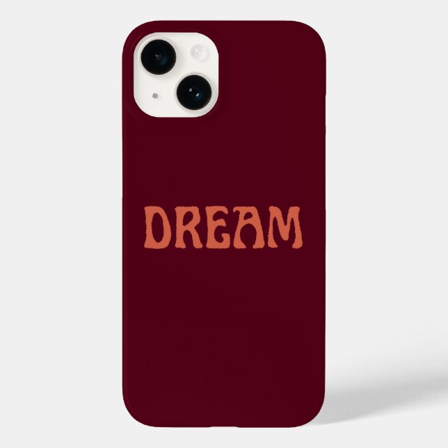 Dream iPhone Case in Burgundy and Orange (Back)