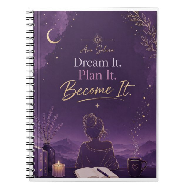 Dream It Plan It Become It Journal |Ava Solara (Front)