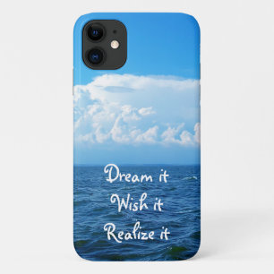 Dream it wish it Realise it quote sea design Case- Case-Mate iPhone Case