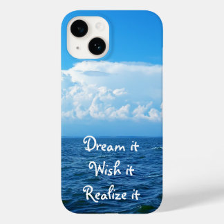 Dream it wish it Realise it quote sea design Case- Case-Mate iPhone 14 Case