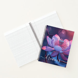 Dream Journal Beautiful Purple Flower Custom