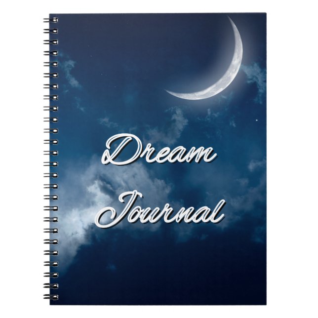 Dream Journal - Sliver Moon Night Sky Journal (Front)