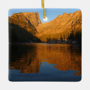 Dream Lake in Sunrise Light I Ceramic Ornament