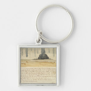 Dream landscape with text, 1526 key ring