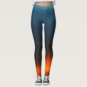 Dream legging, orange and blue sky leggings