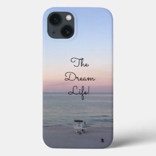 Dream Life Quote Colorful Ocean Sunrise iPhone 13 Case