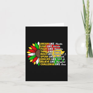 Dream Like African Leader For Men Women Black Hist Card