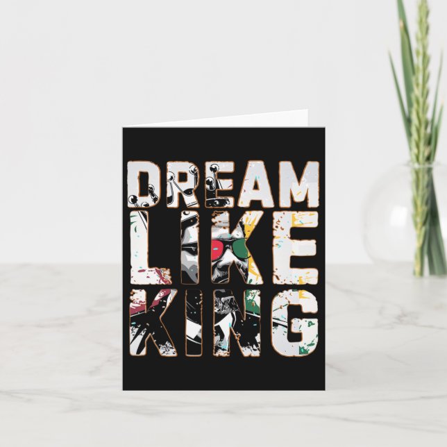 Dream Like King Black History Month  Card (Front)