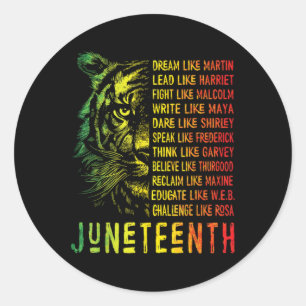 Dream Like Leaders Black History For Women Classic Round Sticker