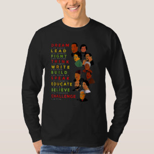 Dream Like Martin Lead Like Harriet Black History T-Shirt