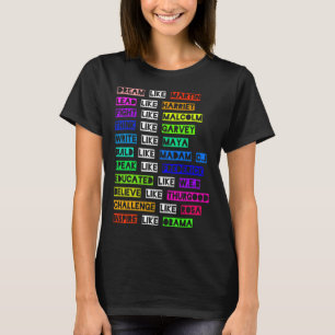 Dream Like Martin Lead Like Harriet Women Black Hi T-Shirt