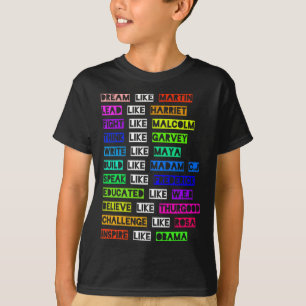 Dream Like Martin Lead Like Harriet Women Black Hi T-Shirt