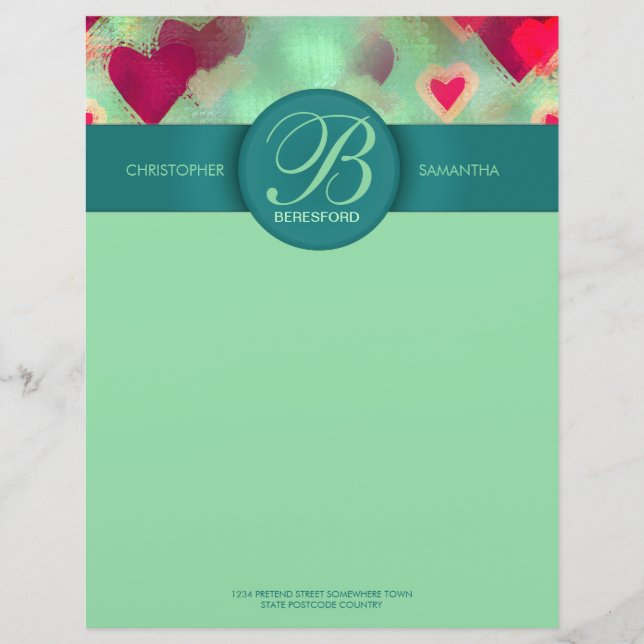 Dream Love he(Arts) Monogram Letterhead Design (Front)