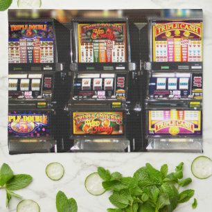Dream Machines - Lucky Slot Machines Tea Towel