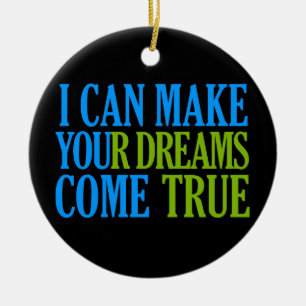 Dream Maker ornament, customisable Ceramic Tree Decoration