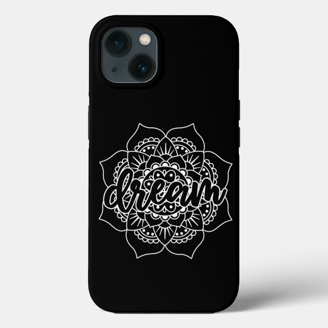 Dream Mandala in White Case-Mate iPhone Case (Back)