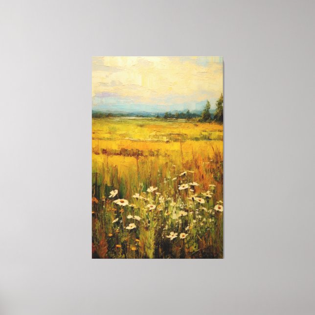 Dream Meadow of Wildflowers Oil Painting on Canvas (Front)