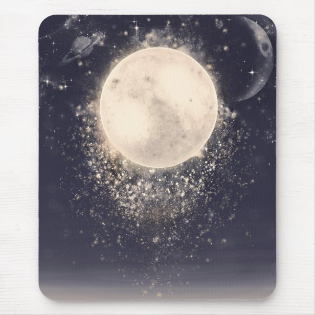 Dream Moon Magic Cosmic Sparkles Mouse Pad (Front)