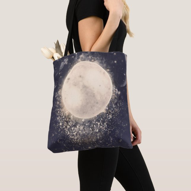 Dream Moon Magic Cosmic Sparkles Tote Bag (Close Up)