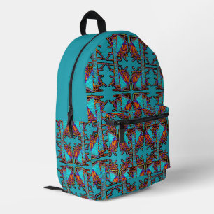 Dream of Butterflies Emblem Printed Backpack