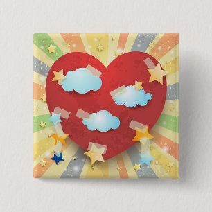 Dream of Love 15 Cm Square Badge