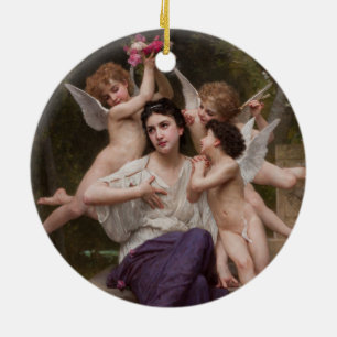Dream of Spring, Rêve de Printemps by Bouguereau Ceramic Tree Decoration