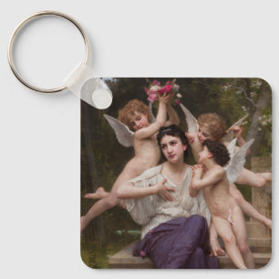 Dream of Spring, Rêve de Printemps by Bouguereau Key Ring
