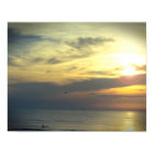 Dream of Sunrise Surfer and Flying Bird Photo