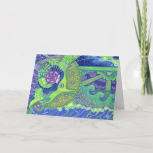 Dream of the full moon greeting card