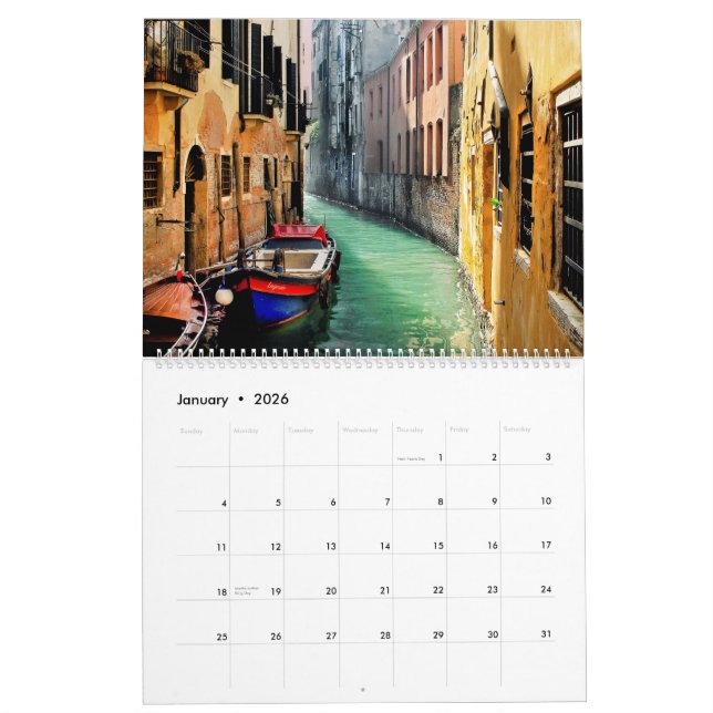 DREAM OF VENICE 2025 Calendar (Jan 2026)