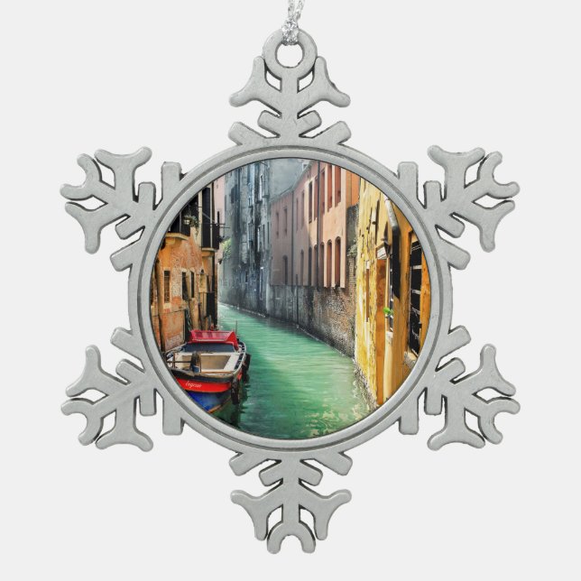 DREAM OF VENICE Snowflake Framed Ornament (Front)