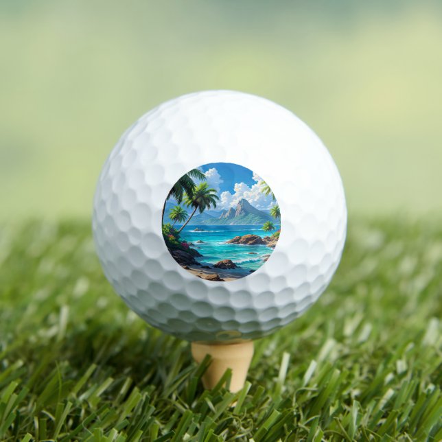 Dream On, Tropical Paradise, Golf Balls (Insitu Tee)