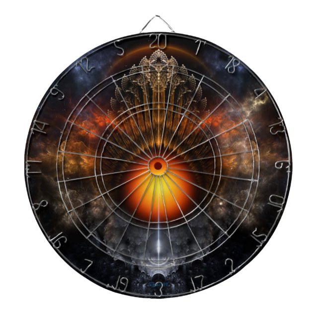 Dream Orb Fractal Art Dart Board (Front)