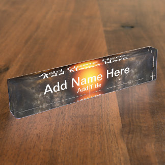 Dream Orb Fractal Art Desk Nameplate